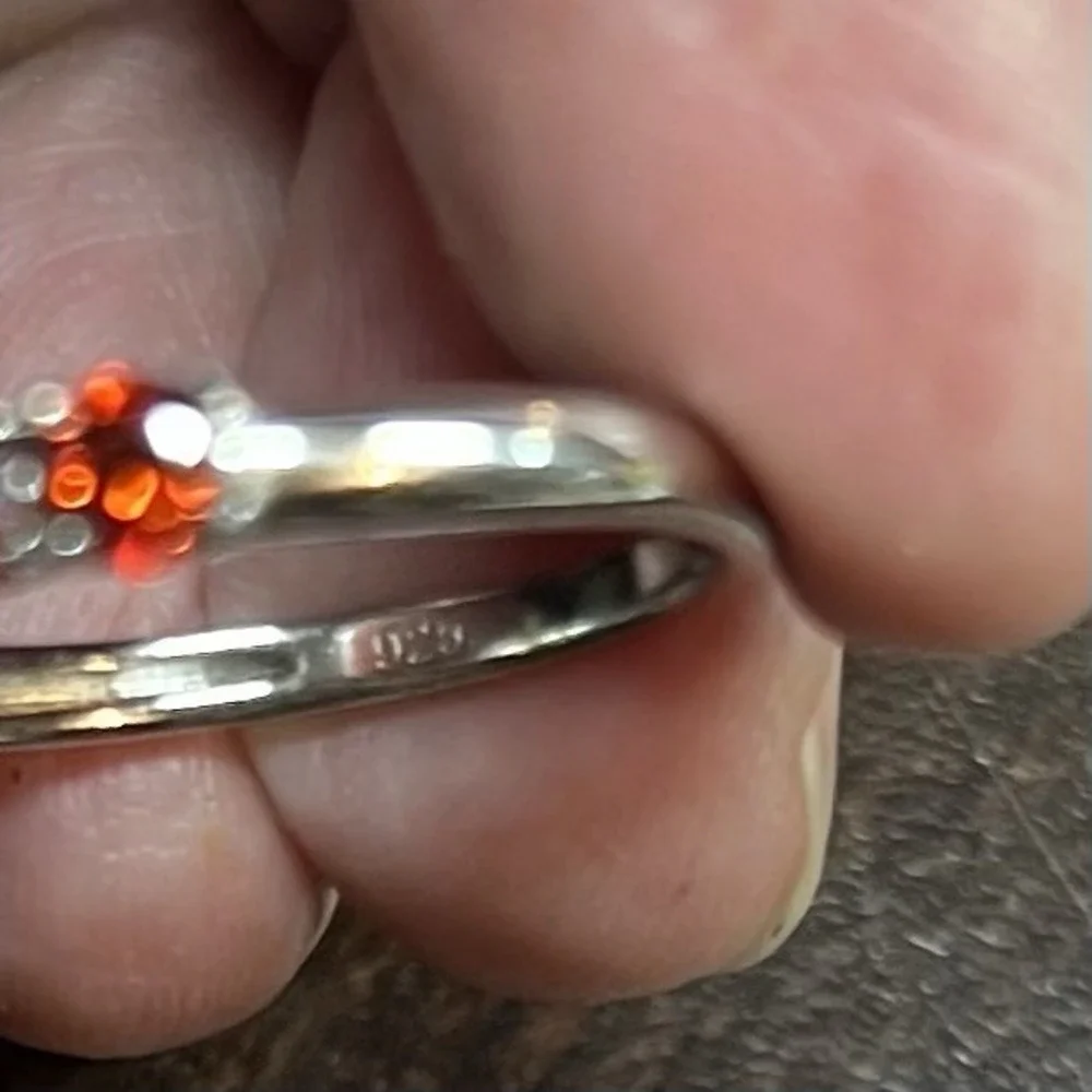 Agrule‎ Birthstone Wedding Band Eternity Ring 925 CZ Garnet Size 9 Stackable